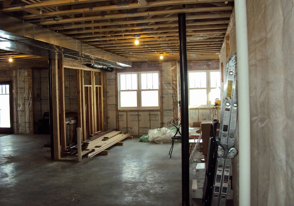 packers-themed-basement-9 - Before – Unfinished basement