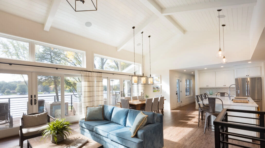 home-remodeling-lake-wi - After – Great room, dining and kitchen
