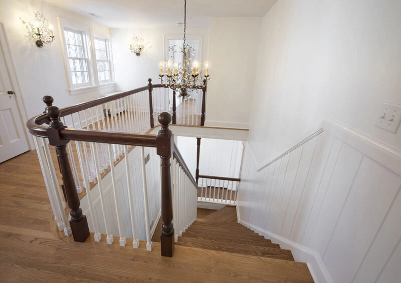madison-home-design39 - After – Open staircase and chandelier