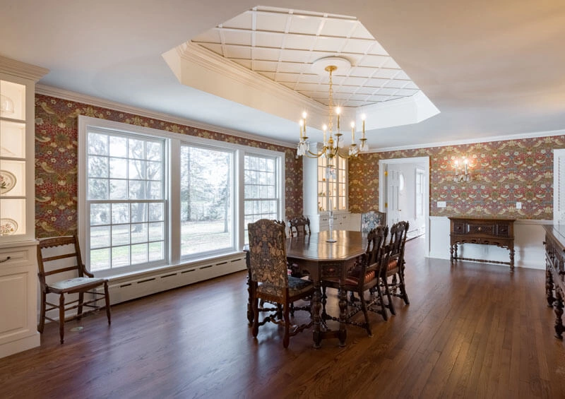 madison-home-design8 - After – Coffered ceiling, built-ins and hallway