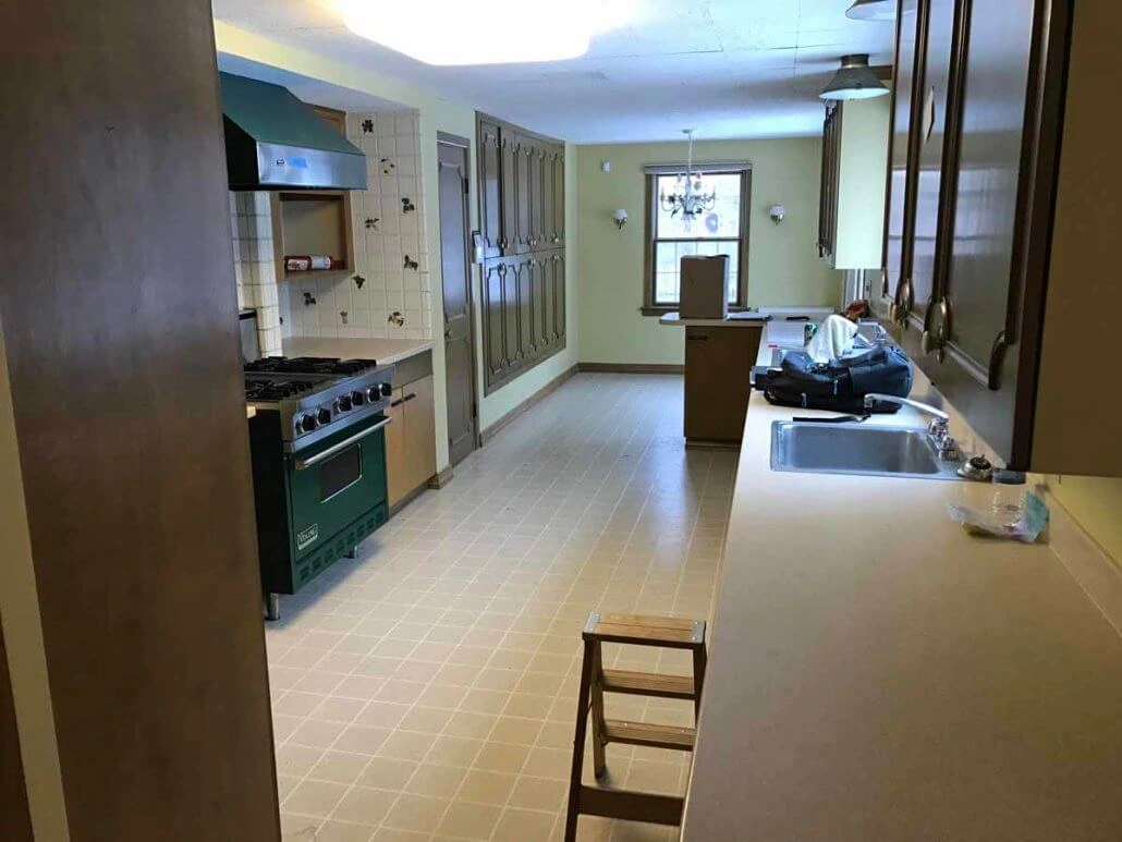 madison-home-renovation4 - Before – View into kitchen and eat-in dining