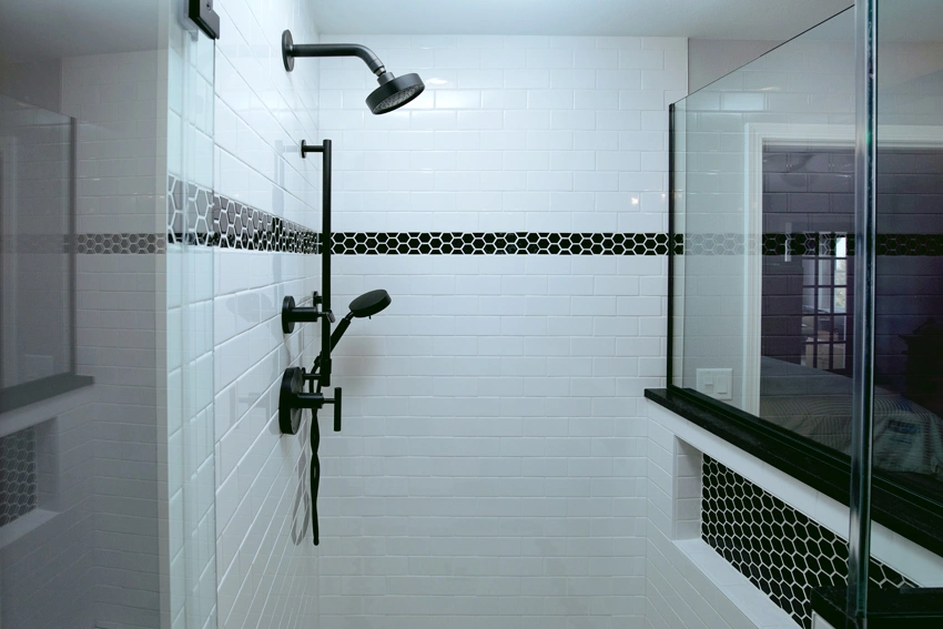 middleton-bath7 - After – White subway tile with black hexagonal accents