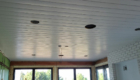 white tongue and groove ceiling