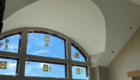 main living space window and ceiling detail