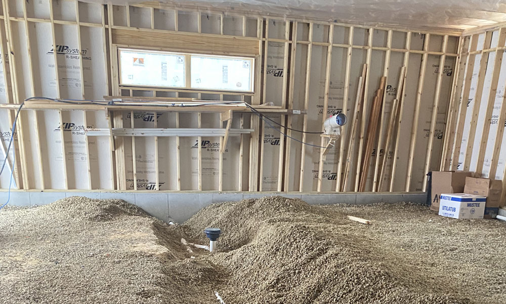 plumbing rough in