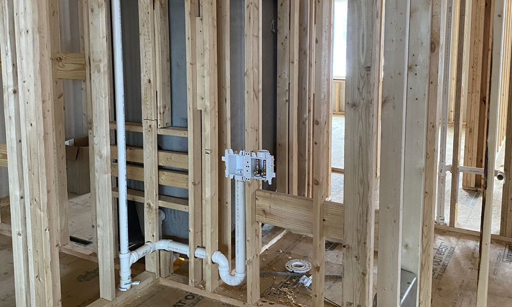 plumbing rough in