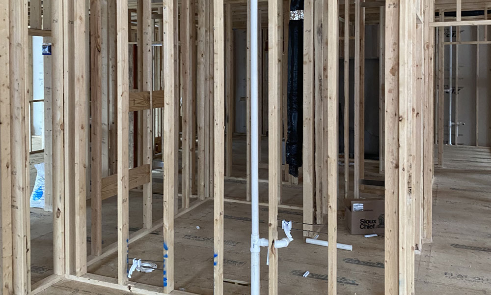 plumbing rough in
