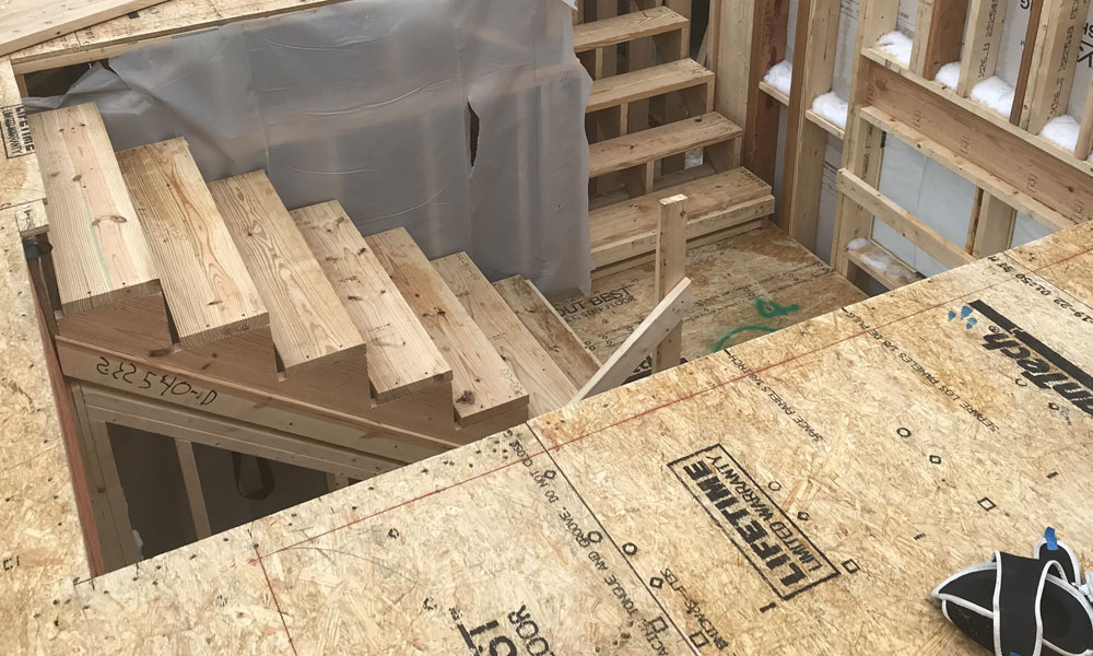 interior stairs framed