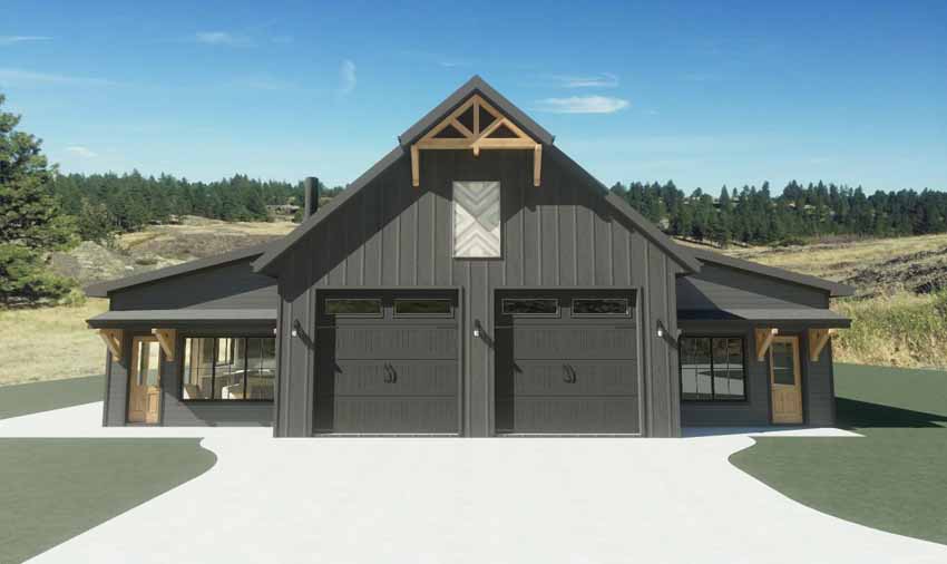 modern barndominium