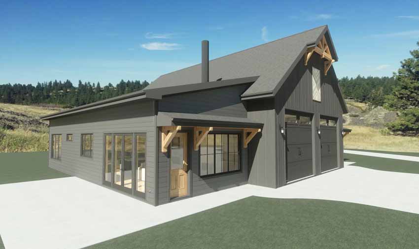 modern barndominium