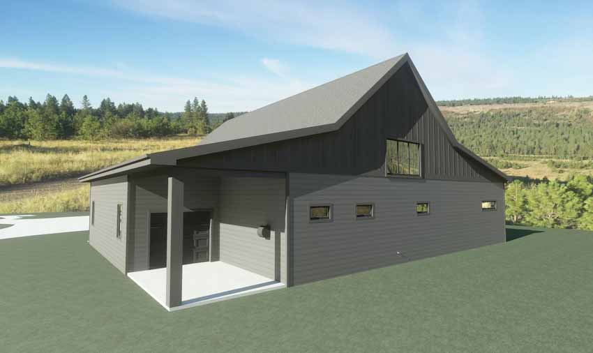 modern barndominium