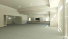 modern barndominium garage area