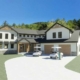 rendering of a modern farmhouse with european flare