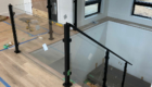 floating stairs glass railing
