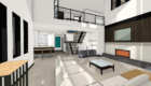 color rendering of interior of a modern style home