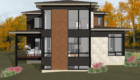 rendering of a modern style home