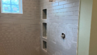 gray tile shower