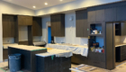 kitchen cabinetry installed in a new home