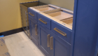 blue cabinetry