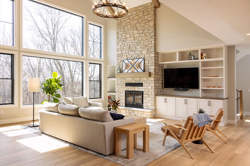 Great Room with large window wall