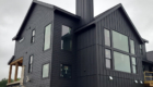 modern home with black siding