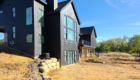 Traditional style home with new retaining wall