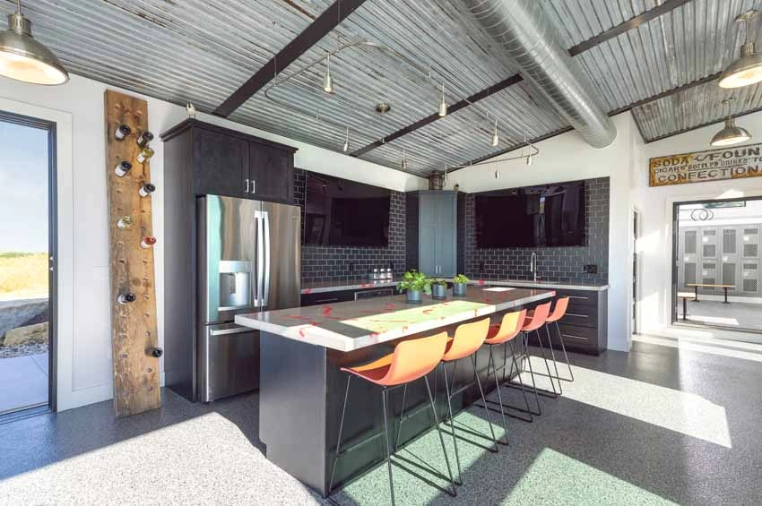 industrial_style_home19 - Wet Bar and Industrial Style Finishes