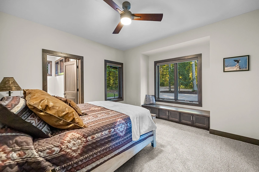 Natural-Home-with-Timber-37 - Bedroom Suite with Window Seat