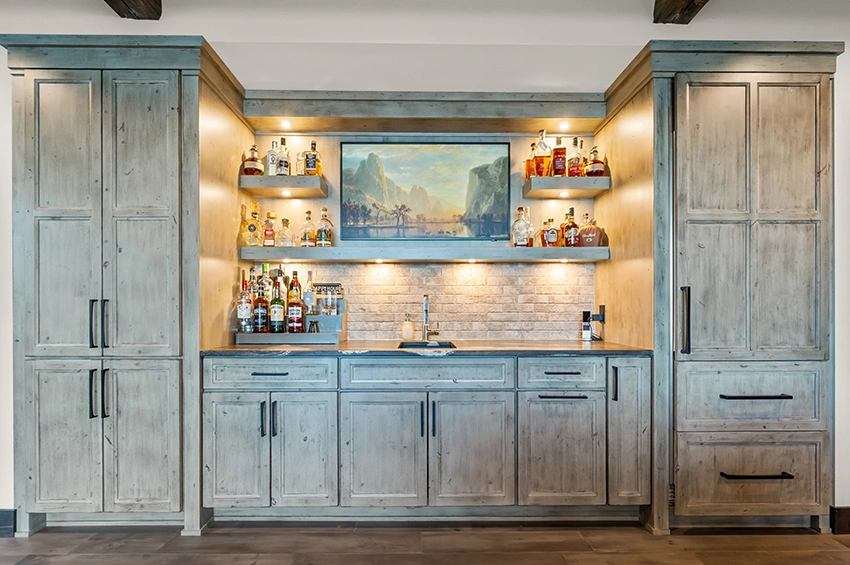 Natural-Home-with-Timber-45 - Wet Bar with Granite Countertop