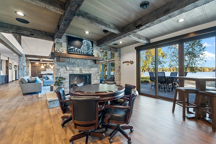 Natural-Home-with-Timber-47 - Rec Room with Tongue and Groove Ceiling
