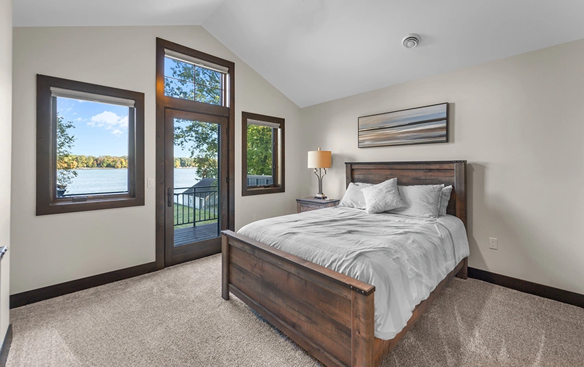 Natural-Home-with-Timber-62 - Bedroom Suite with Balcony