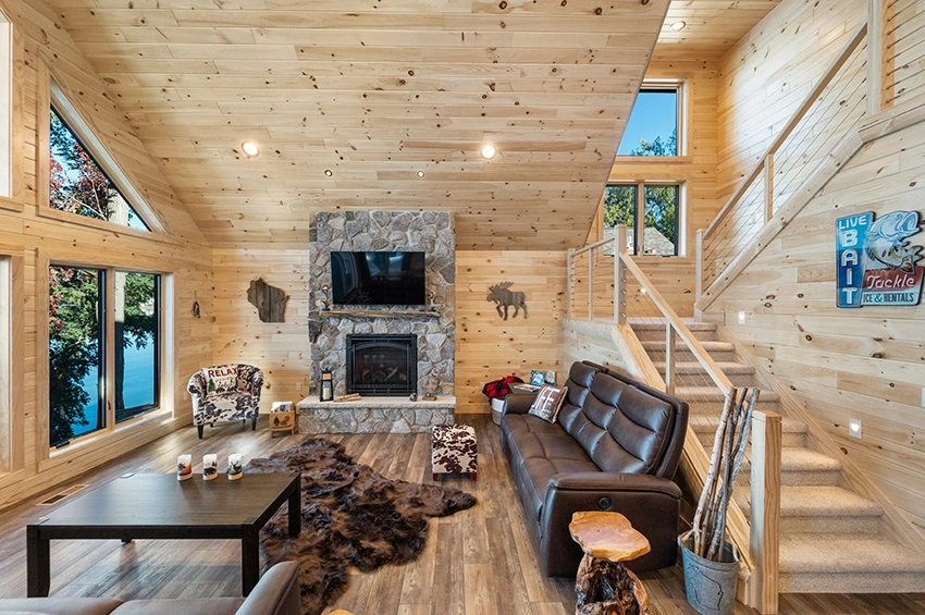 lake-home-14 - After – Fireplace in New England Fieldstone