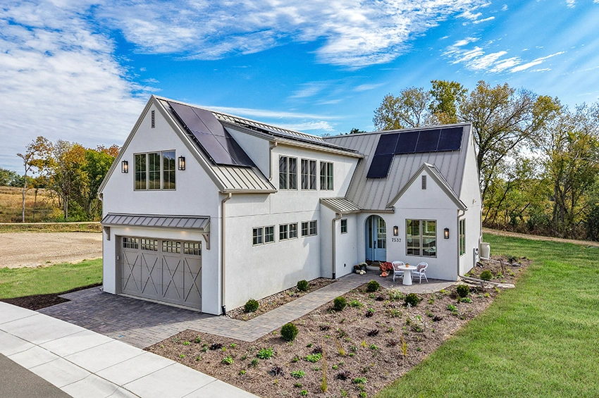 Modern-English-Cottage_2 - Metal Roofing and Solar Panels