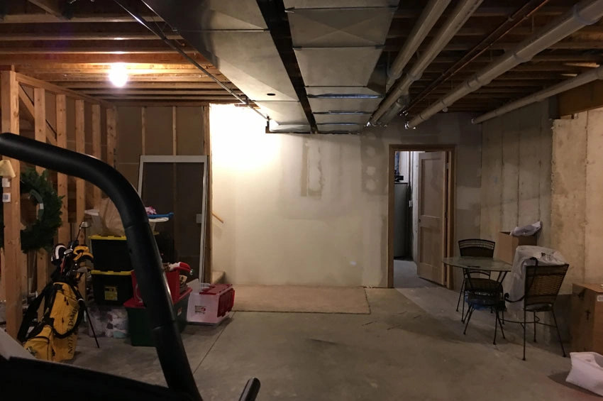 Basement-Remodel-Before - Before – Stairs and unfinished basement
