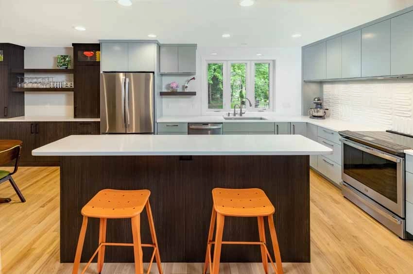 metro-kitchen1 - After – Metro style kitchen with island