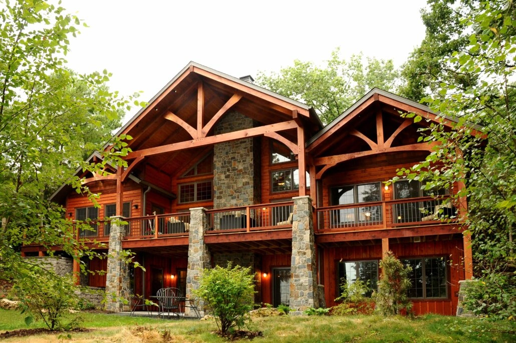 rock-lake-timber-home3 - Large Timber Covered Back Porch
