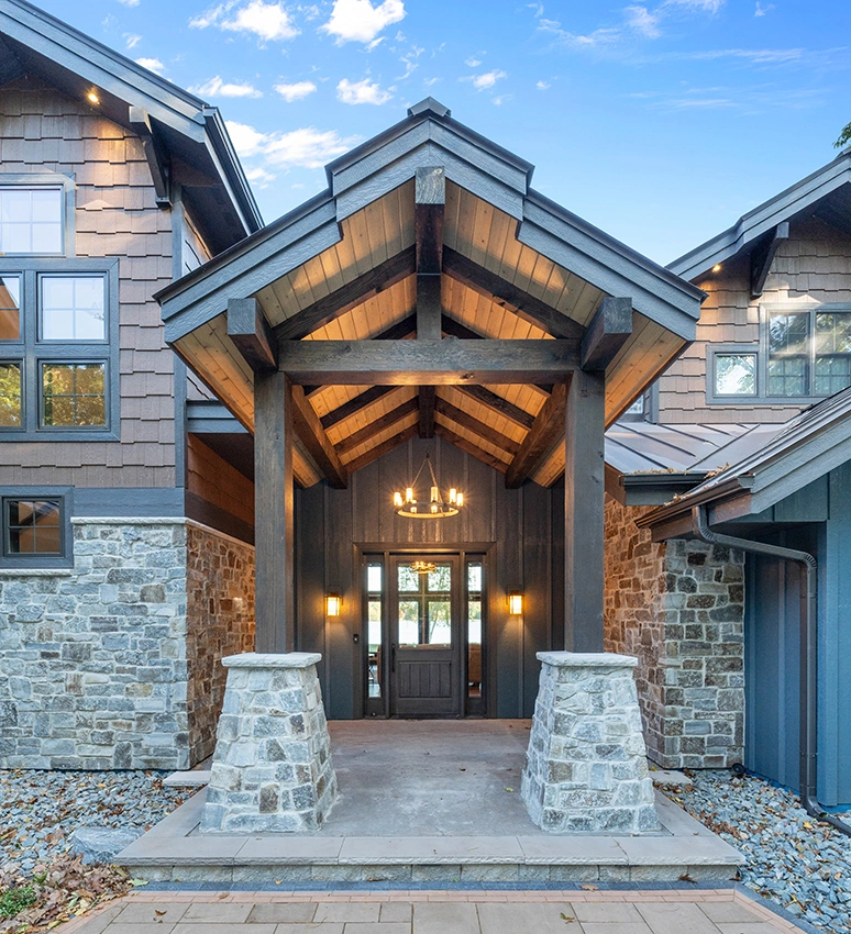 rustic-home5 - Timber Covered Front Entry