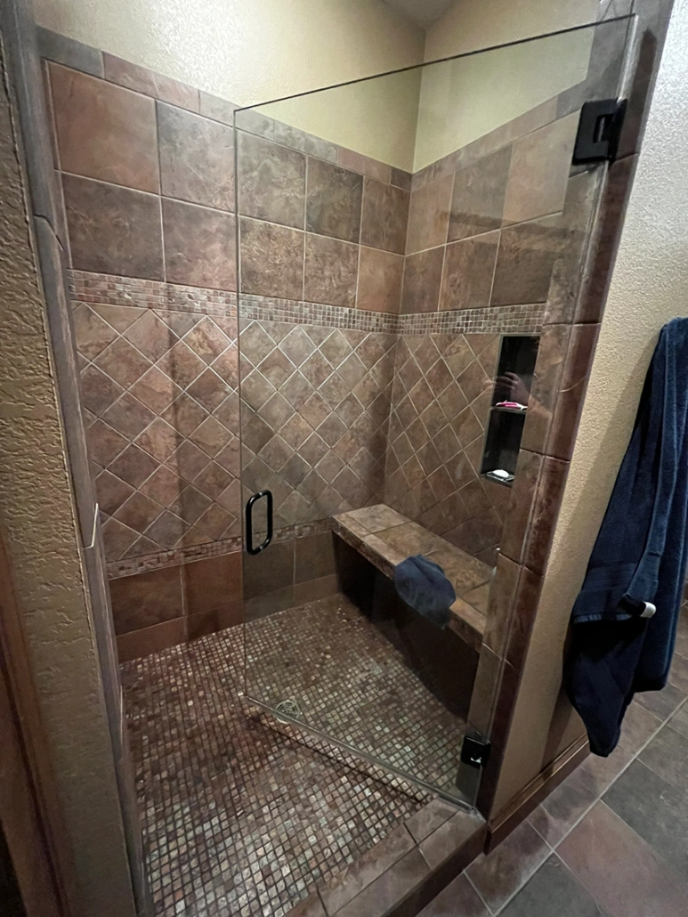 master-suite-3 - Before – Dark, enclosed shower