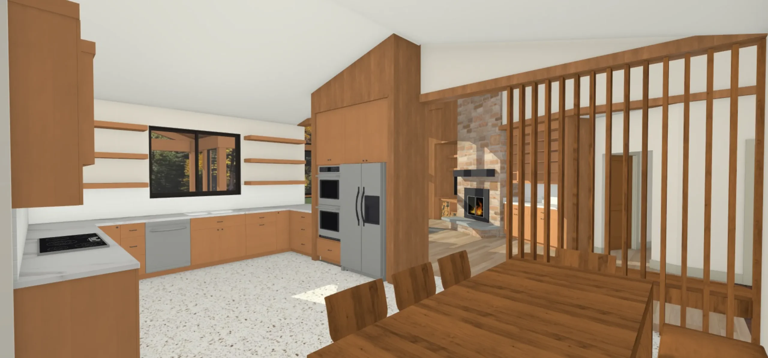 rendering of the kitchen