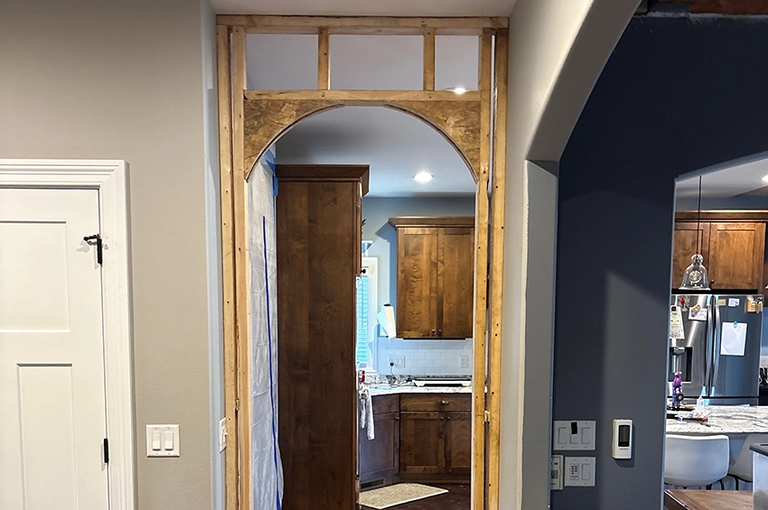 framing an arched entry